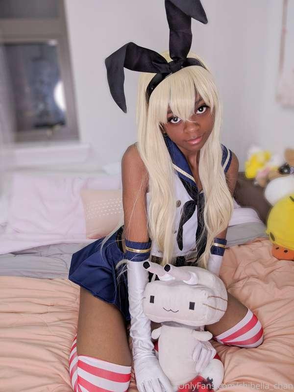 Am I a cute battleship? Cosplay: Shimakaze
~~~
My first fuck..