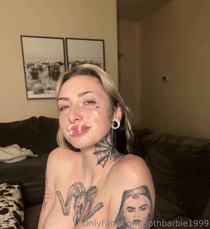 Just posted the full face fucking and facial video free on @..