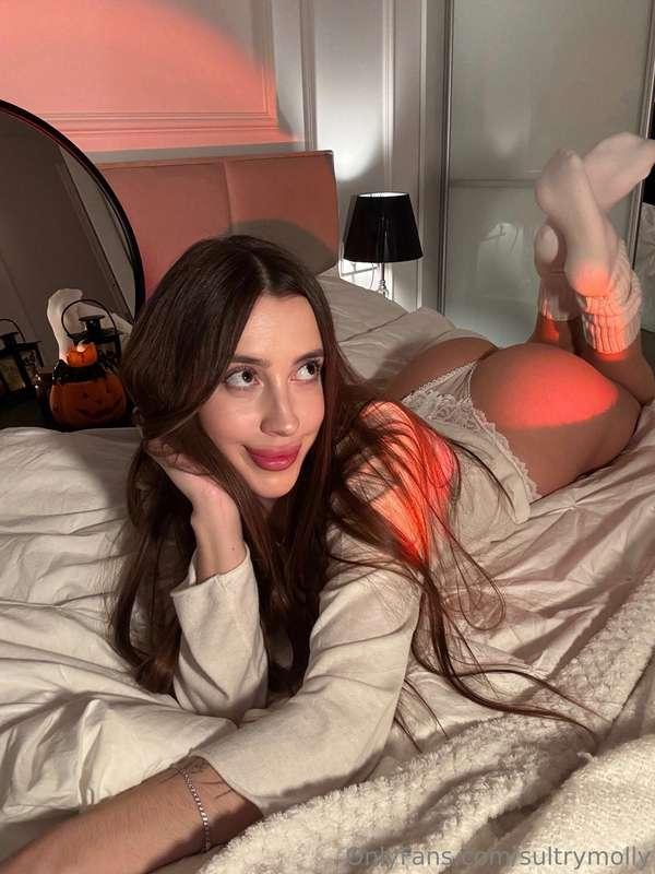 Laying here, wondering if you’d rather be under these covers..
