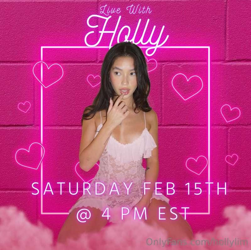 in case you forgot!! I’m live today at 4PM EST 💗 I better se..