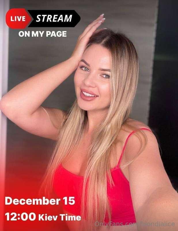 💕😈💘Waiting for you on my stream 15.12 at 12:00 by Kyiv time💕..