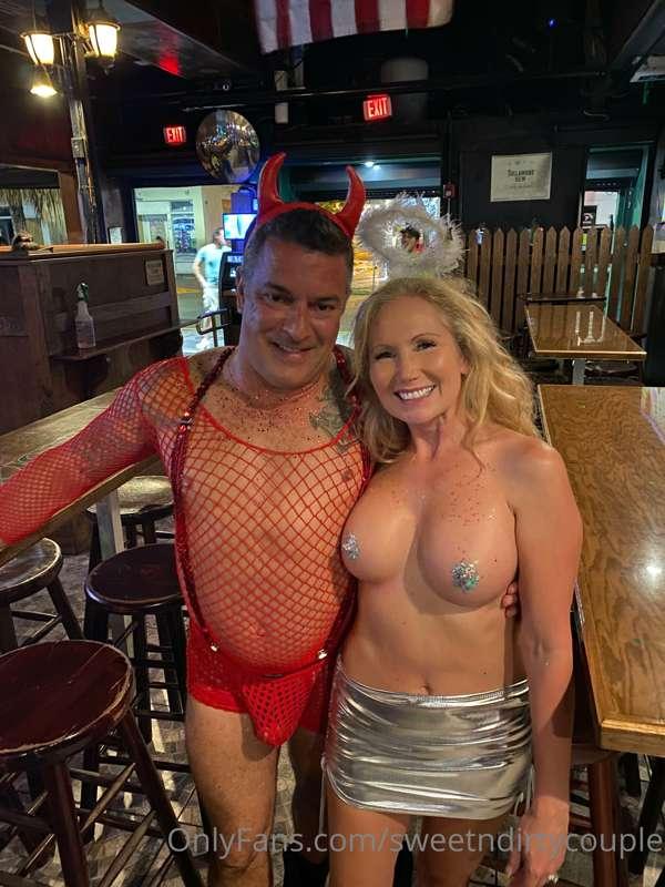 Angels and devils theme night…. maybe we should have both dr..