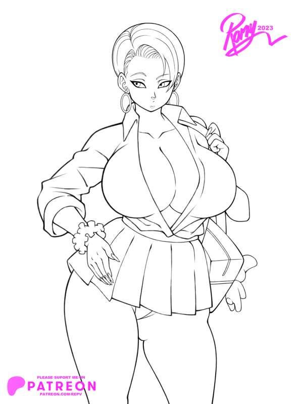 18 Gal Lineart