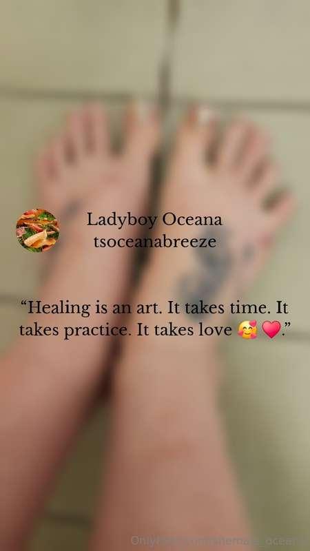 One step at a time....Important for this ladyboy.....