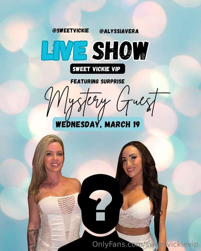 GUESS WHOS GOING LIVE!! 🎟 Get your ticket now! Wednesday Mar..
