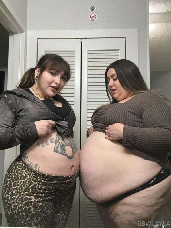 As promised ! Reina and I after we stuffed our round bellies..