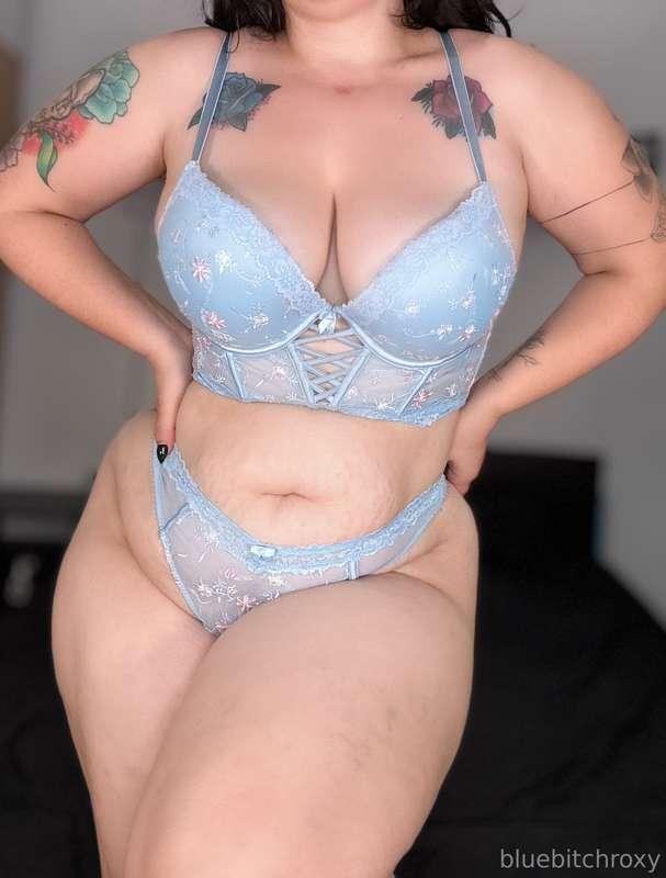 Do I look cute in blue? It's my favourite colour