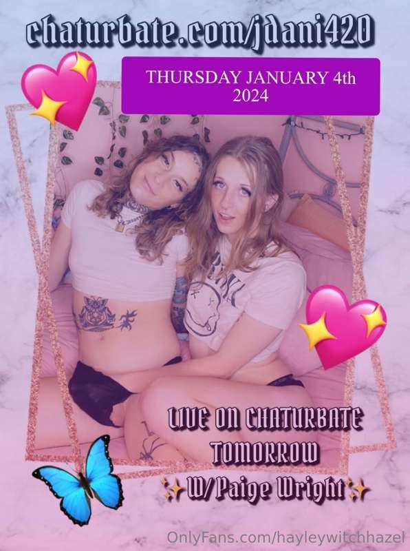 LIVE TOMORROW ON CB

w/ @paigewright

see you there ✌🏻💘