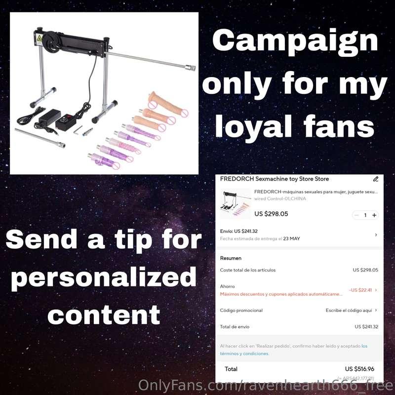 Campaign only for my loyal fans.  Send a tip so we can help ..