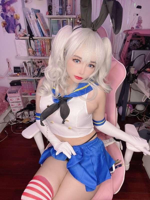 My test costume kashima x Shimakaze last night 