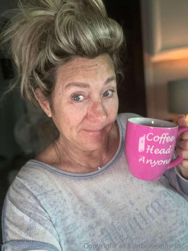 its cold this morning! Big hair! Hot Coffee, any takers? lol