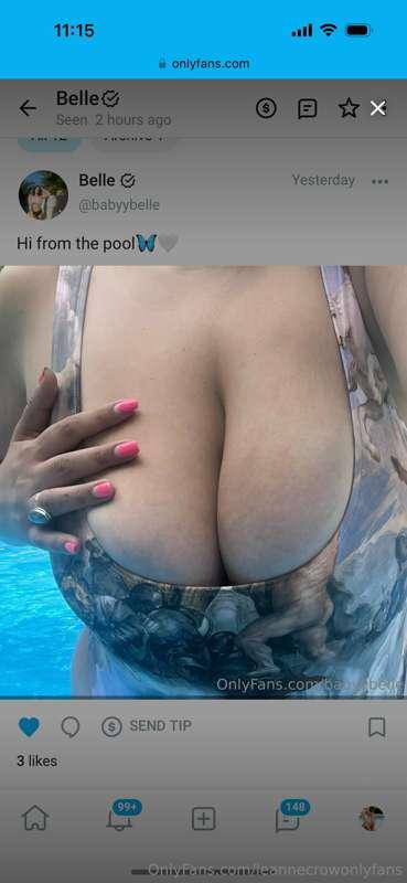 Shout out my busty goddess @babyybelle .. her page is free, ..
