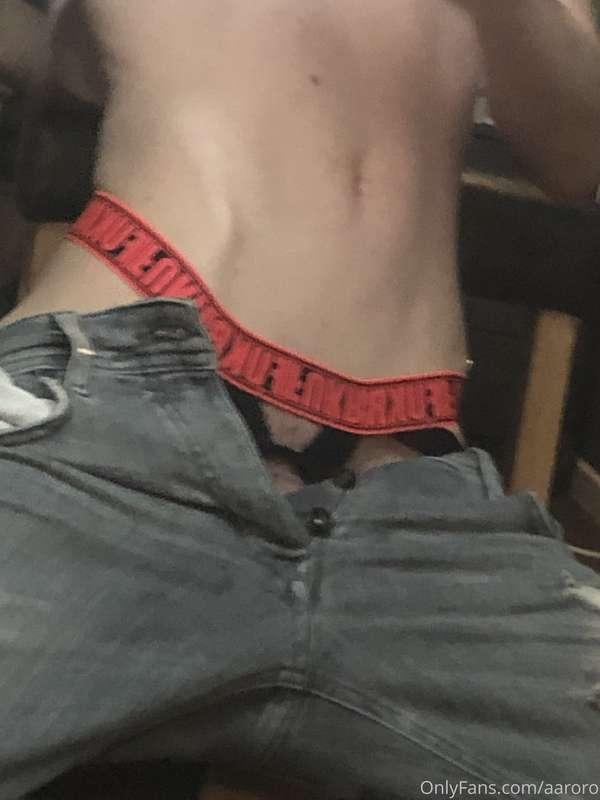 My dick peeping through these undies 👀 slutty underwear is l..