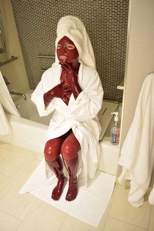 050 - Red Shower Condom Hood (Part 4)
