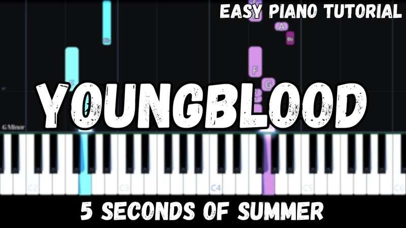 Easy MIDI - 5 Seconds of Summer - Youngblood (Atlantic Notes Arrangement + Tempo + Colors + Key)