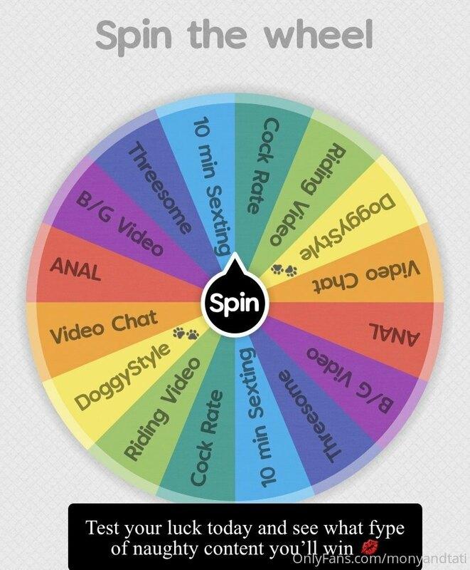 Who wants to play Spin the Wheel ???
—————————————
Soo many ..