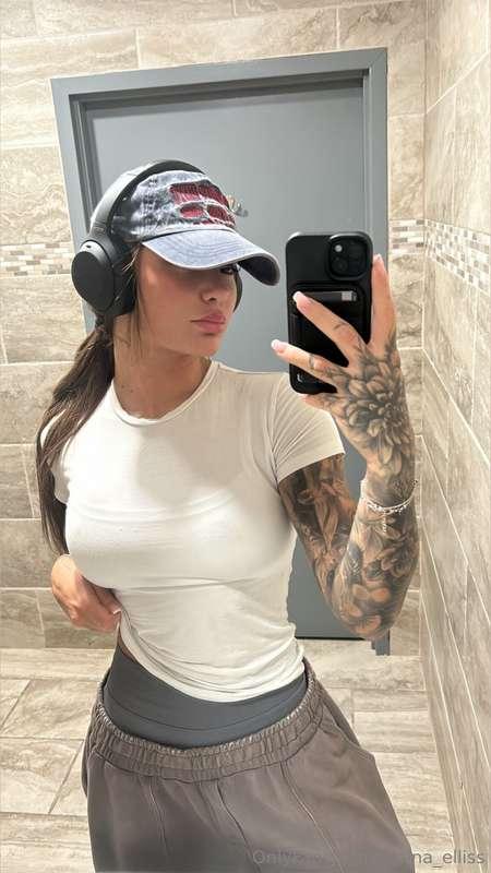 sweaty and ready to shower 😈 