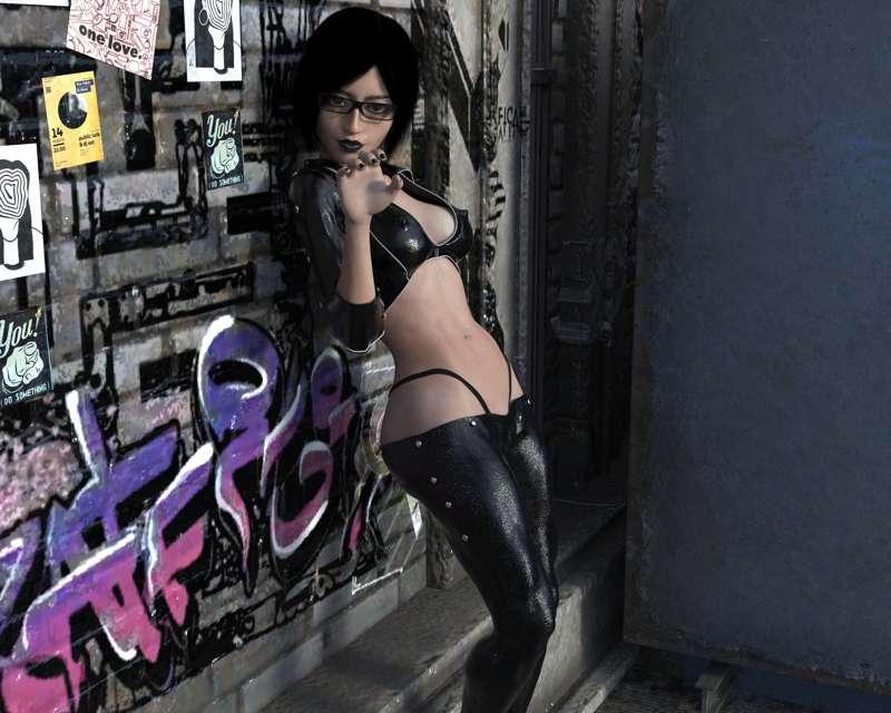 Vickie in Back Alley