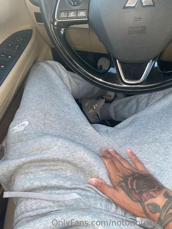 Come take dis fat dick out these grey sweats n eat it while ..