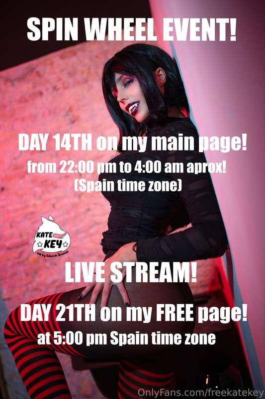Don't miss the spin wheel event that would be on @katekeycos..