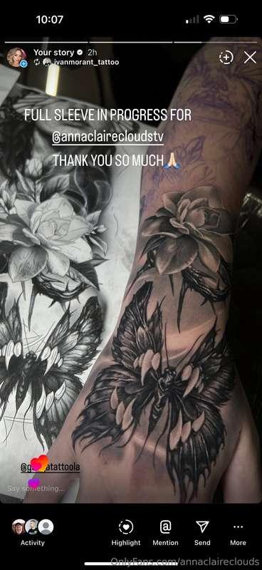 Tattoo sneak peek! My next session is tomorrow and I’ll have..