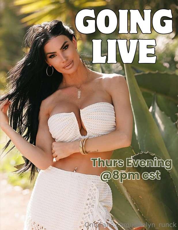 LIVE ON THURSDAY @8pm cst!!!! 🎉 I can’t wait to see you agai..