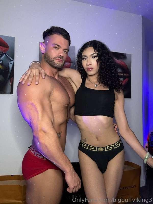 Matching Versace underwear for our big bulges  His & hers Ts..