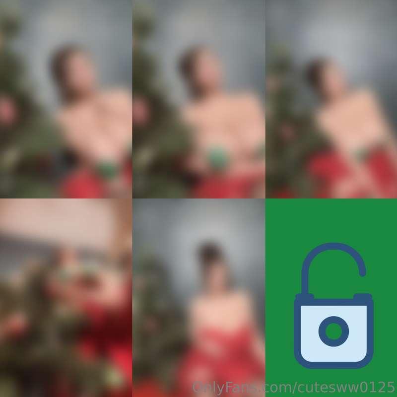 聖誕節🎄快樂⛄️聖誕老公公偷偷把我放在聖誕樹旁邊❄️掛在上面的裝飾球球都是這樣搖擺的對吧🤭🤭🤭「訂閱vip 👉🏻@cut..