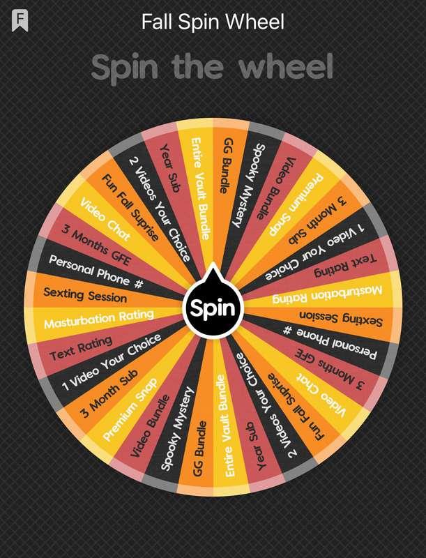 Don’t forget about my sexy new spin wheel with all these ama..