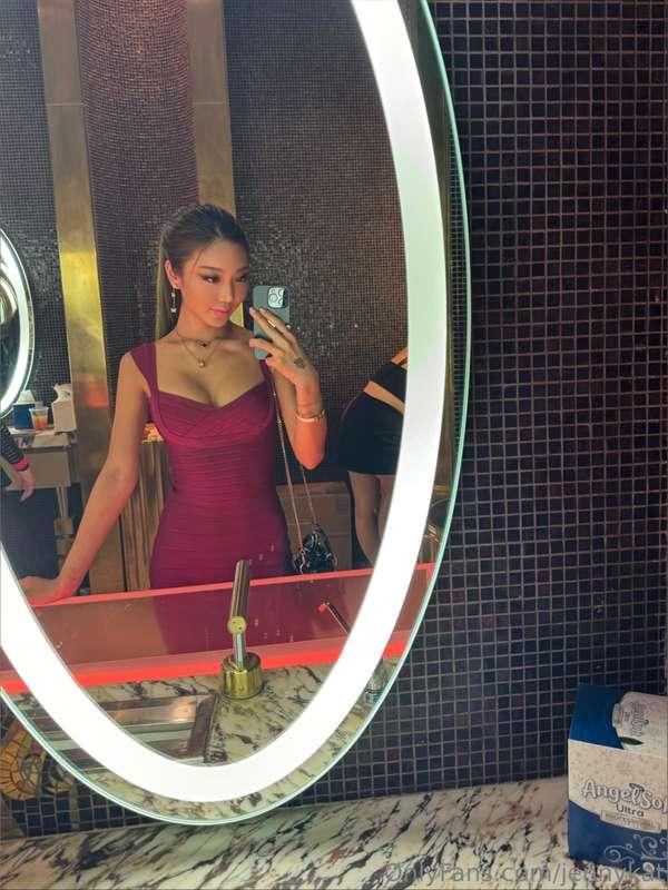 This dress hugs me tight… but I bet your hands would feel be..