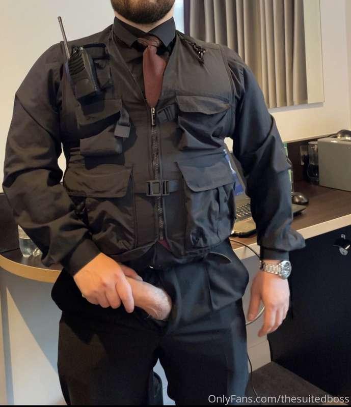 Leading security op #security #uniform #man #horny