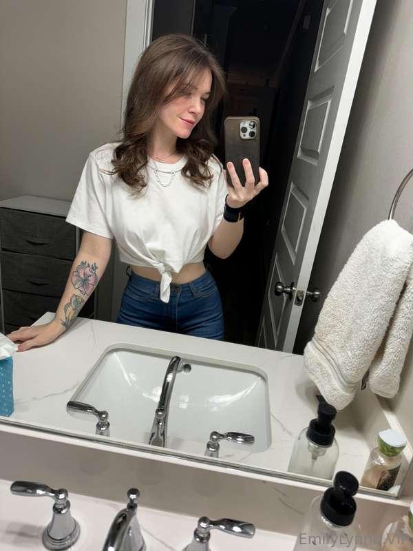 I need you behind me, sliding these skin tight jeans down pa..