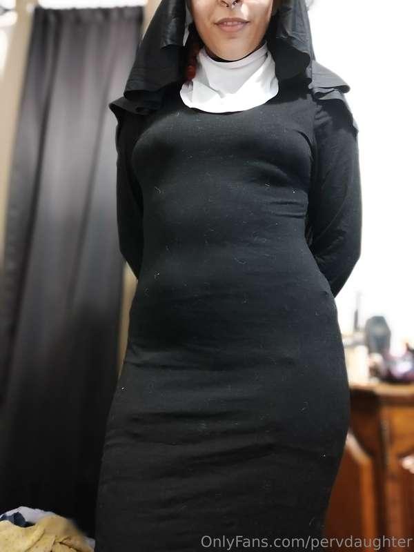 Hehe dirty naughty nun can't help herself but masterbate bef..