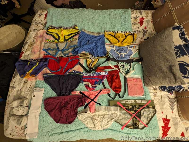 I have a small pile of undies I wanna get sweaty and dump a ..