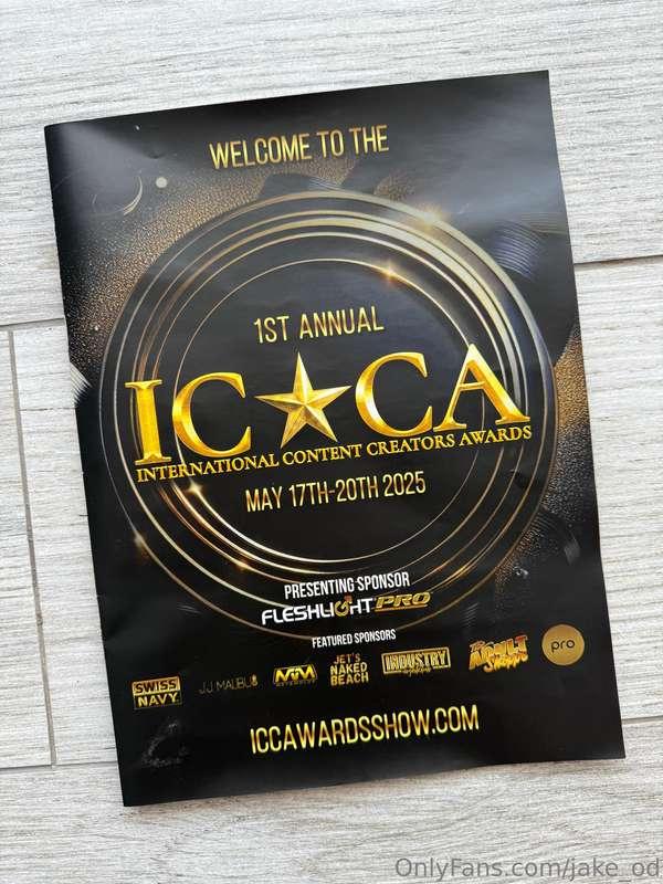 By the way here is the program for the ICCA’s just so you gu..