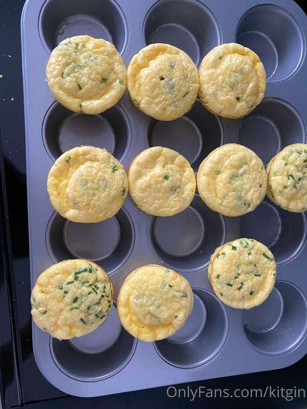 Making egg bites so I can eat in the morning quickly and ste..