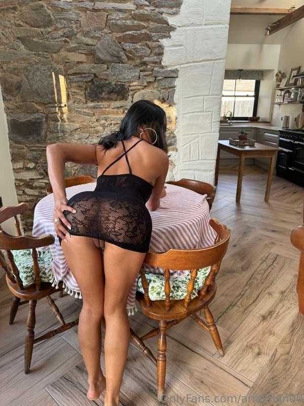 Dinner is literally on the table… would you eat me while I’m..
