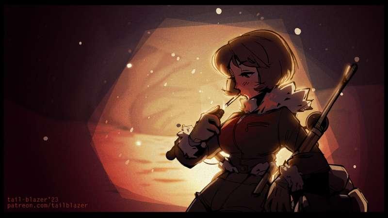 Sophia Hunts in the Snow (GIF)