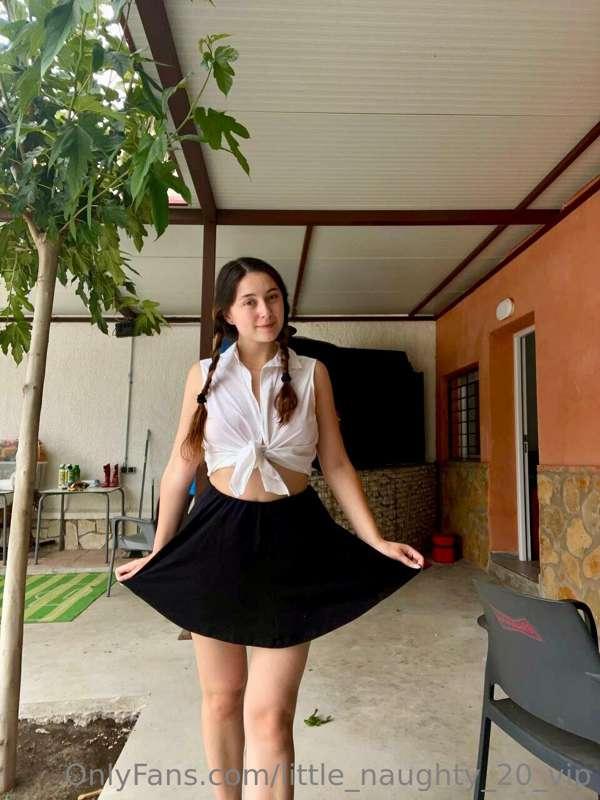 Do you think there are panties under the skirt? Try to guess..