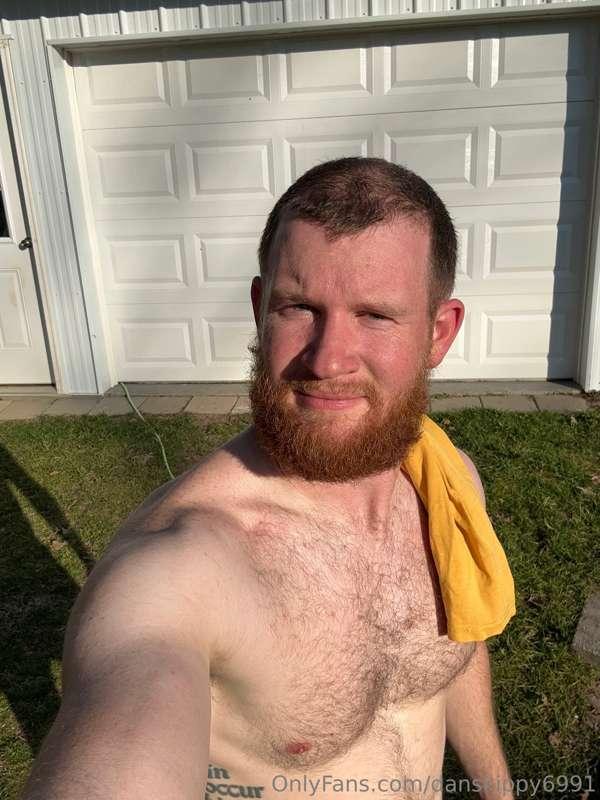 It’s so sunny but look at my sweaty body