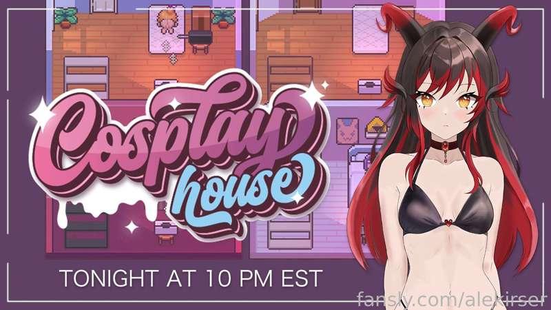 🔔 STREAMING TONIGHT AT 10 PM EST! 🔔

playing the nsfw game cosplay house tonight!!! &lt;3 

streams are free and available to followers, and i try to do them as much as my schedule lets me :)

#vtuber #lewdtuber #fyp #hentai #anime #live #alekirser