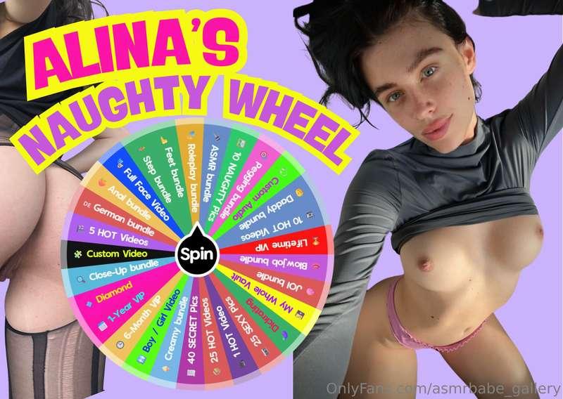 🎡 The Lucky Wheel is BACK – ALINA’s NAUGHTY EDITION! 🎡 EVENT..
