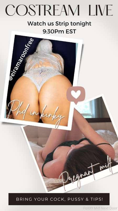 1 kinky grad student, 1 pregnant MILF. Both stripping for yo..