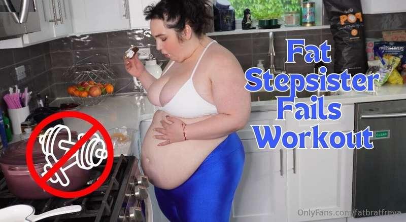 Fat Stepsister Fails Workout Your fat stepsister just got ba..