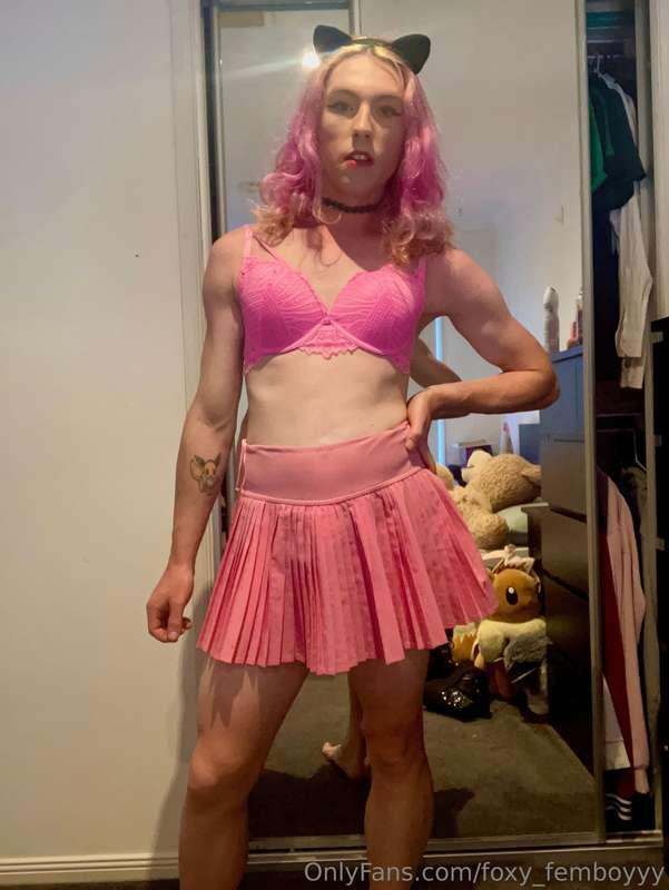 A slutty pink outfit, perfect for playing in!