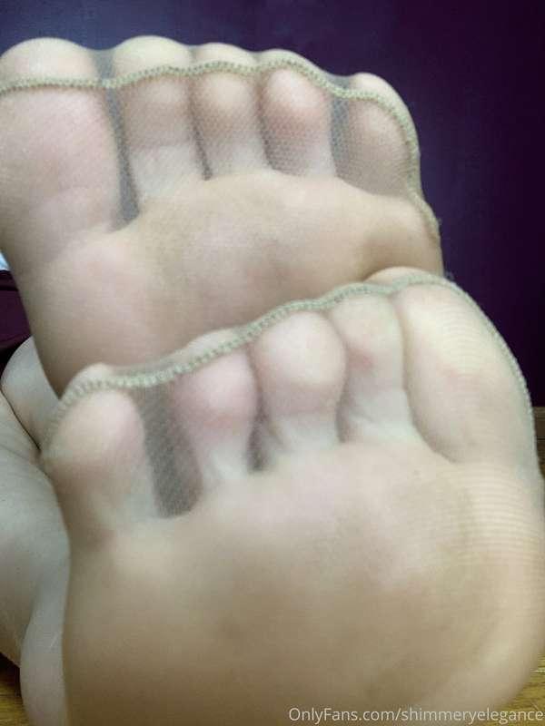 My perfect little feet. Delicious toes in silky soft pantyho..