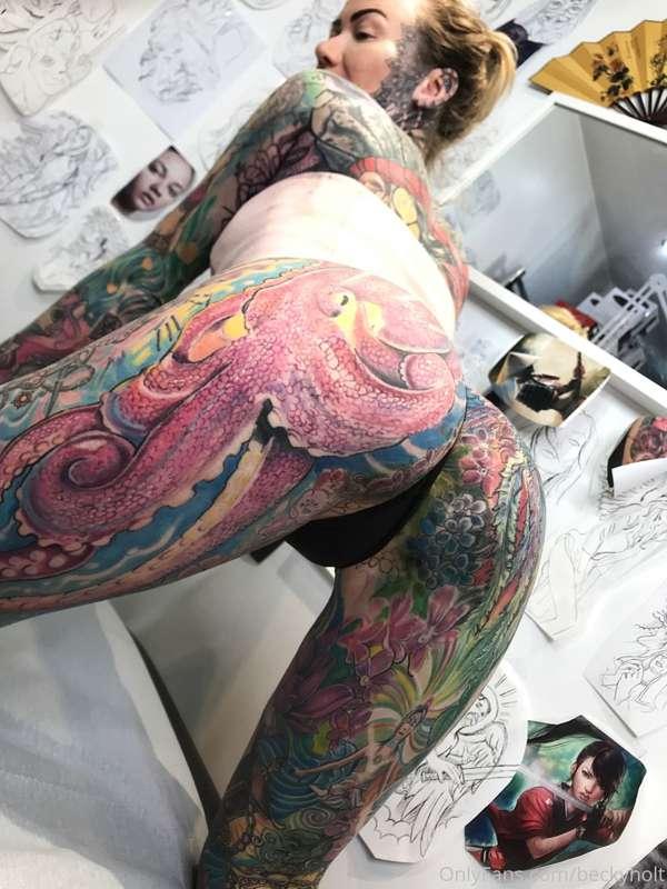 Tattooed ass hole