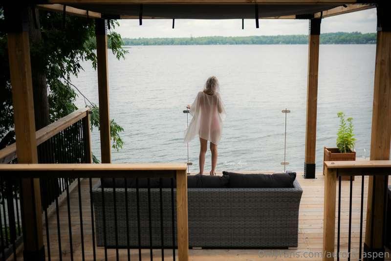 Just a beautiful Goddess relaxing on the lake ☀