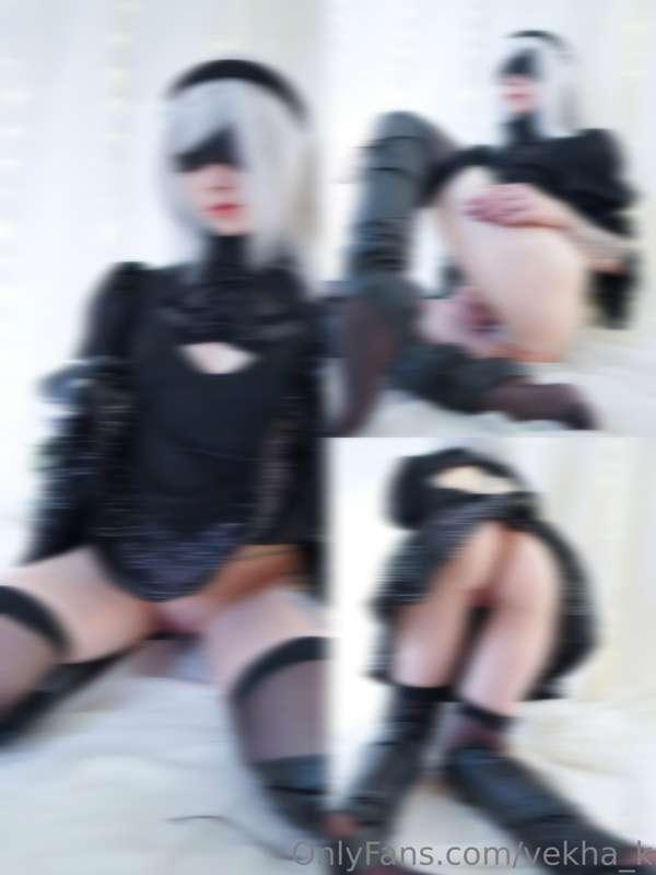 2b gets horny 🥵 after a fight and starts showing off her lit..