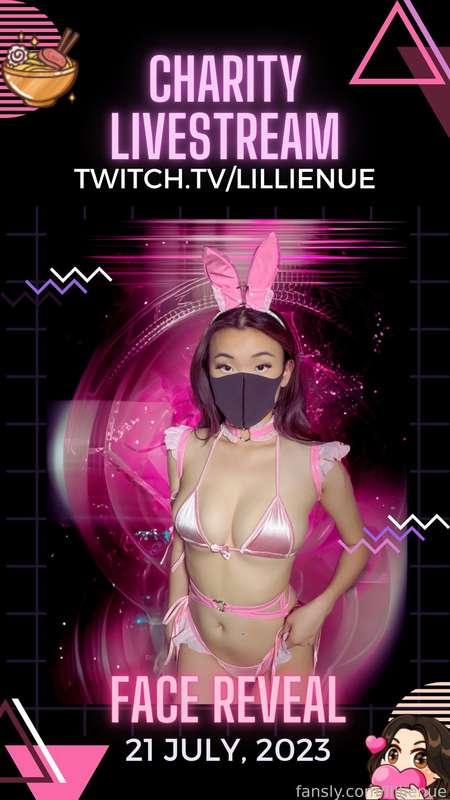since my face reveal on here was such a success, I am doing a charity stream live on my Twitch! 

Once we raise $1000 for the Against Malaria Foundation, I will reveal my full face on Twitch and then will no longer be wearing a mask on any of my socials 🥰

𝐖𝐚𝐭𝐜𝐡 𝐦𝐞 𝐡𝐞𝐫𝐞 𝐨𝐧 𝐉𝐮𝐥𝐲 𝟐𝟏𝐬𝐭 @ 𝟓𝐏𝐌 𝐏𝐒𝐓:
https://www.twitch.tv/lillienue

#twitch #streamer #asian #cosplay #egirl #gamergirl